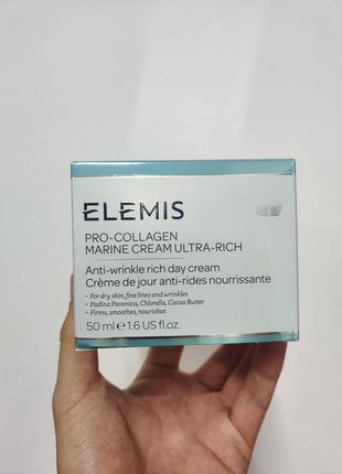 Ультрапоживний крем для обличчя elemis pro-collagen marine cream ultra rich 50 мл2 фото