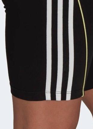 Шорти велосипедки adidas originals legging shorts in black with three stripes5 фото