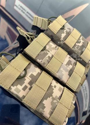 Подсумок для магазина пиксель тройной ак cordura molle5 фото