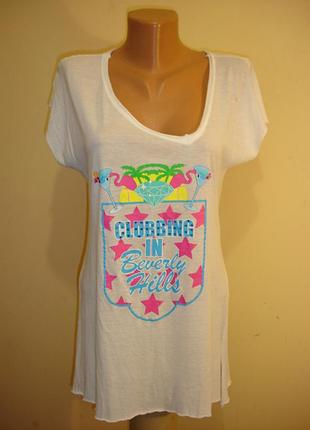 Легка футболка-туніка "kiss me pssy" 12 р