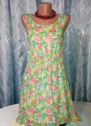 Шифонова сукня c асиметричним подолом1 фото