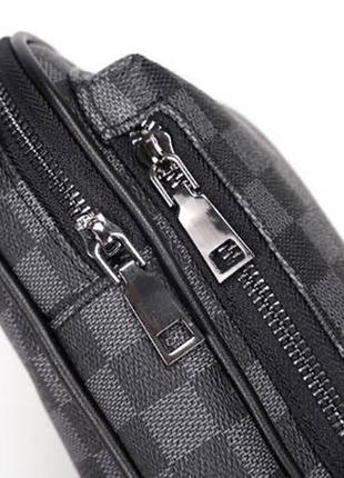 Качественная мужская сумка на грудь экокожа, сумка-слинг для мужчин в стиле луи витон месенджер кросс-боди8 фото