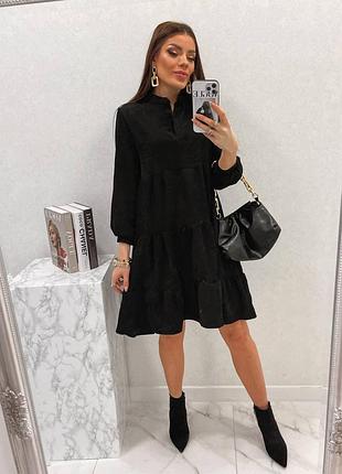 Платье микровельвет 2