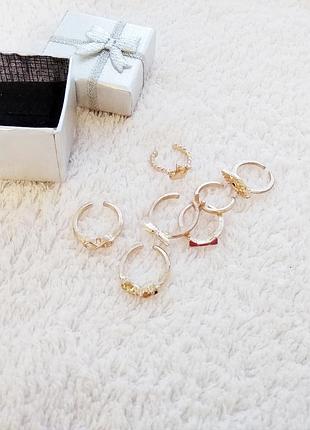 Золоті набор кілечок на фалангі чи дитячі бантик корона глаз нескінченність