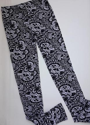 Классные лосины леггинсы в цветочный принт