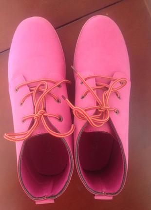 Ботинки розовые нубук р.403 фото