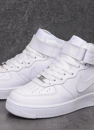 Мужские высокие кожаные кроссовки nike air force #найк2 фото