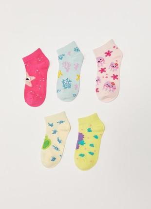 5-6 р 27-29 р нові фірмові дитячі шкарпетки набір комплект 5 пар морський світ lc waikiki вайкіки