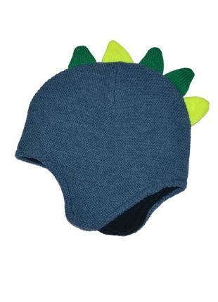 Шапка детская мальчикам утепленная зима 54см