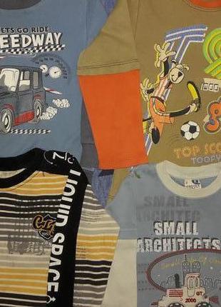 Комплект из 4шт реглан фирменный, футболка 100% коттон, 2,5-4 года