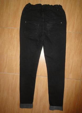 Плотные черные джинсы скини есть утягивающая резинка3 фото