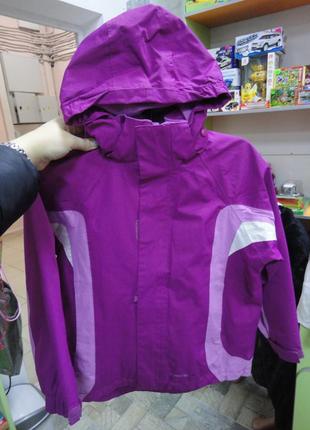 Фиолетовая, сиреневая куртка, курточка демисезон 9-10 лет, спортивная непродуваемая
