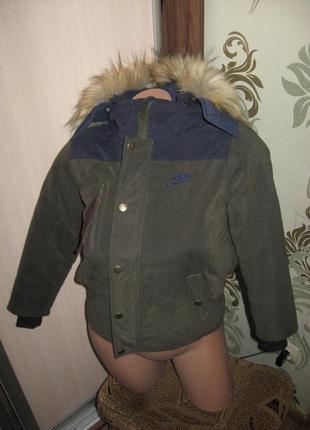 Зимняя теплая куртка на мальчика 7-8 лет4 фото