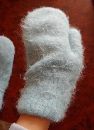 Теплі рукавиці ангора2 фото