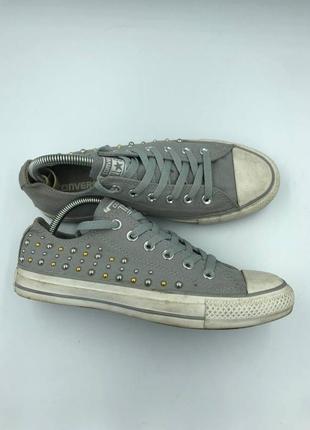 Кеди жіночі сірі конверс converse chuck taylor all star low studs кеды женские серые конверс