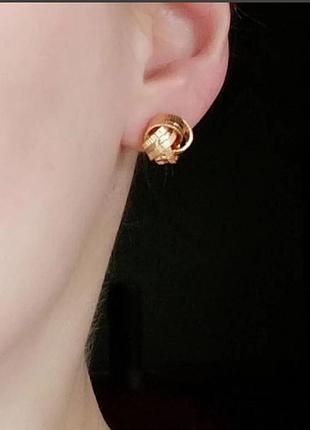 Серьги проволка золоті сережки стиль  zara