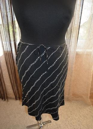 Натуральная стройнящая юбка, диагональ, вискоза1 фото