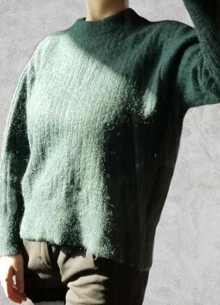 В‘язаний светр джемпер лонг світшот h&m мохер шерсть1 фото