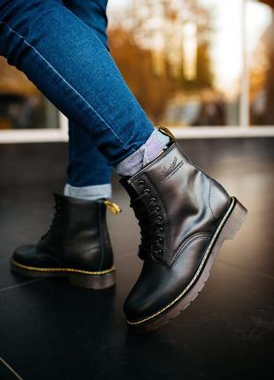 Зимові чоловічі  черевики dr. martens, мужские  зимние ботинки доктор мартинс4 фото