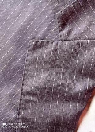 Т10. шерстяной мериносовый итальянский меринос мужской пиджак черный в полос corneliani роуль шерсть3 фото