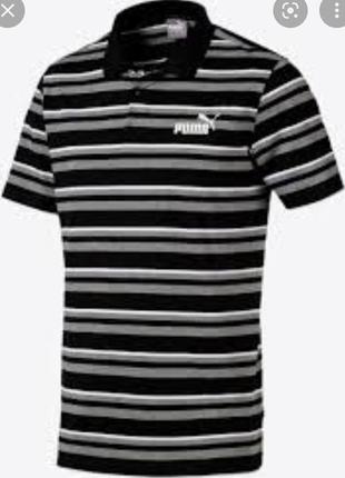 Puma polo ess striped футболка поло