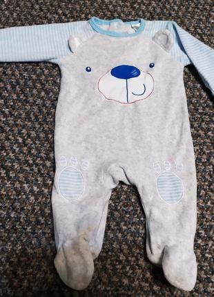 Велюровий чоловічок ведмедик