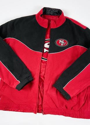Винтажная двухсторонняя куртка флиска san francisco 49ers nfl