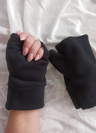 Мужские митенки, перчатки без пальцев, рукавицы4 фото