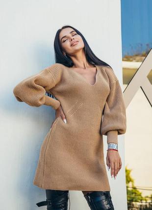 Вязана сукня тепла туніка