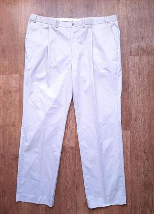 Штани брюки чіноси світлі бежеві кремові marks&spencer w42" l33" summer premium англія1 фото