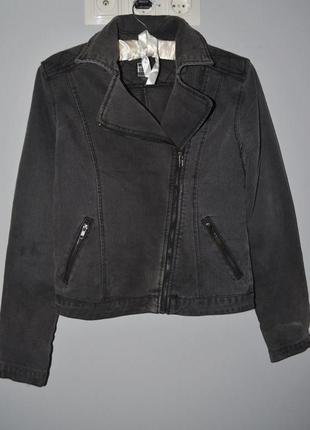 S - м/36 фирменная женская крутая куртка косуха джинсовый пиджак5 фото