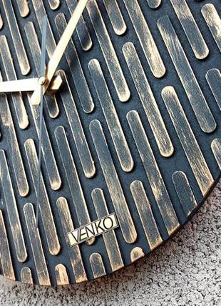 Сучасний круглий дерев'яний годинник, настінний годинник, унікальний настінний годинник, дерев'яний7 фото