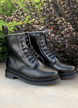 Зимові жіночі черевики dr. martens, женские зимние ботинки доктор мартинс