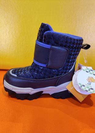 Зимове термо взуття для хлопчика сині чобітки 24 синие детские зимние термо ботинки tom.m2 фото