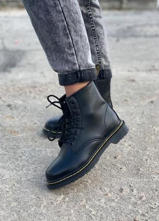 Зимові жіночі черевики dr. martens, женские зимние ботинки доктор мартинс