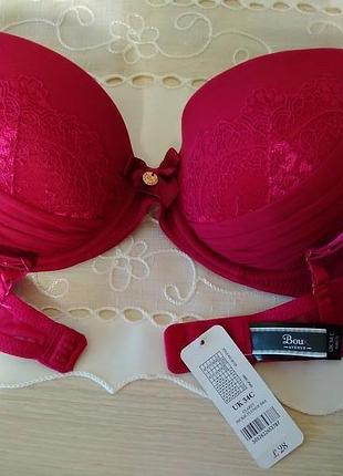 Шикарный бюстгальтер цвета марсала бра лиф дорогого бренда boux avenue