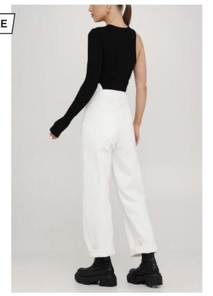 Боді з довгим рукавом на одне поече bershka3 фото