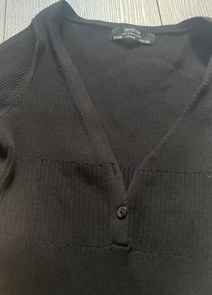 Боді з довгим рукавом на одне поече bershka6 фото