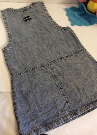 Стильное джинсовое платье-сарафан р.s/m4 фото