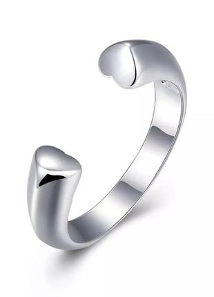 Посеребренное регулируемое кольцо