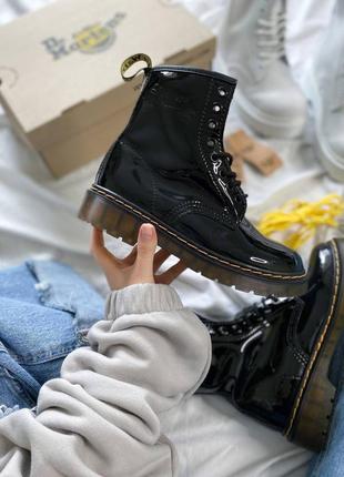 Зимові жіночі черевики dr. martens, женские зимние ботинки доктор мартинс