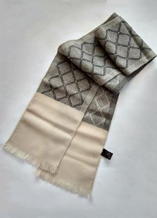 Стильный натуральный шарф шарфик ,100% шерсть , италия.5 фото