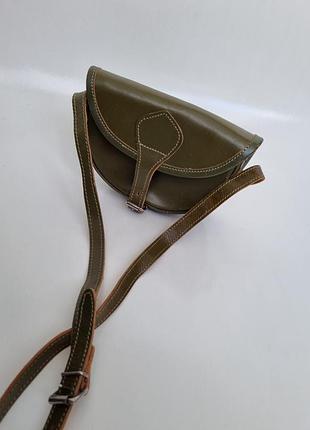 Шкіряна сумка сідло, сумка через плече, сумка кросбоді