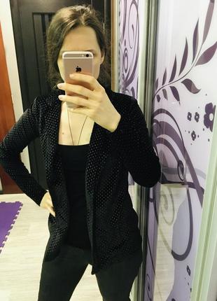 Новый мягкий пиджак с блеском черный нарядный 44 46 м s6 фото