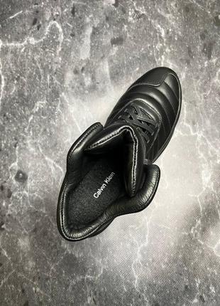 Стильные ботинки спортивные,кроссовки кожаные черные мужские деми,демисезонные осенние,весенние (осень-весна 2022-2023)6 фото