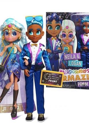 Лялька hairdorables hairmazing prom perfect neila & logan набір 2 шт