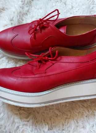 Туфлі оксфорди червоні р 39,40,40,5