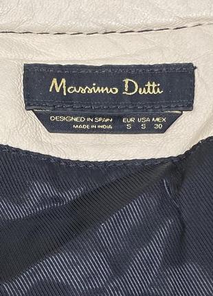 Кожаная утеплённая курточка massimo dutti5 фото