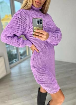 Сукня тепла в'язана в кольорах 4