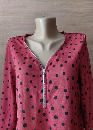 💚🌸💙 цікавий реглан в нерівний горошок 3